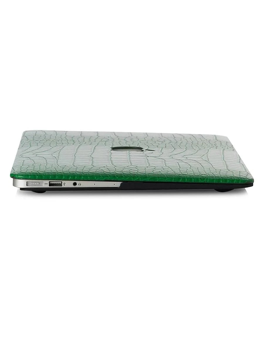 Emerald Faux Crocodile MacBook Case U1959