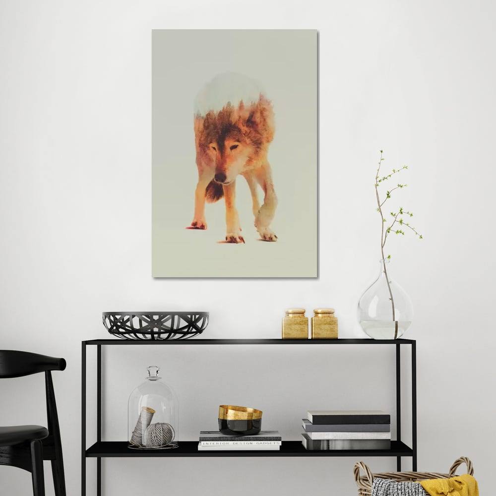 Canvas Wall Decor Prints - Wolf in The Woods C62802