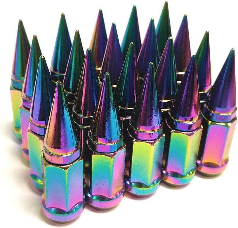 Set of 20 Blue Spike Lug Nuts G609