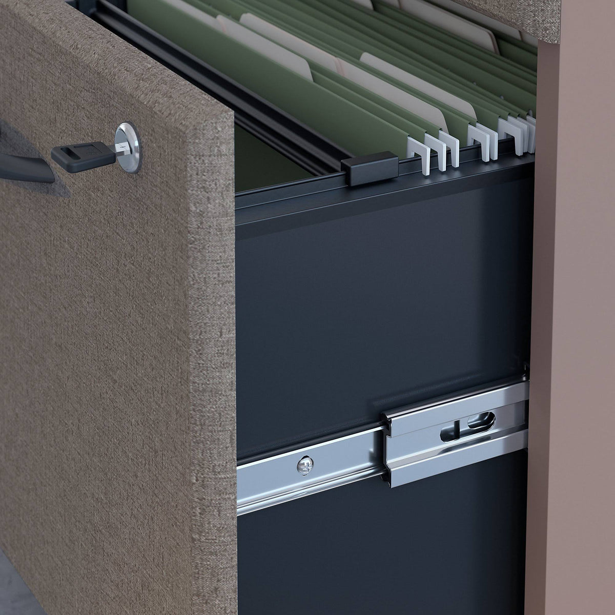 72w Desk with Mobile File Cabinet T574011