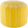 Bright Yellow Accent Pouf Q658