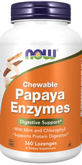Papaya Enzyme with Mint and Chlorophyll 360 Chewable Lozenges Q343