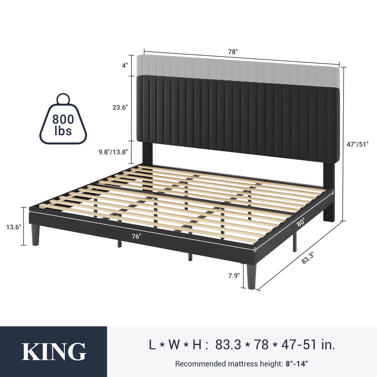 Pink Queen Size Upholstered Platform Bed Frame with Velvet Headboard F6239