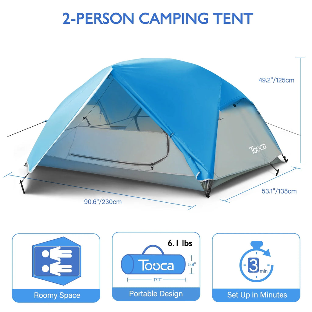 2-3 Person Waterproof Pop Up Camping Tent with Sun Shade K3039