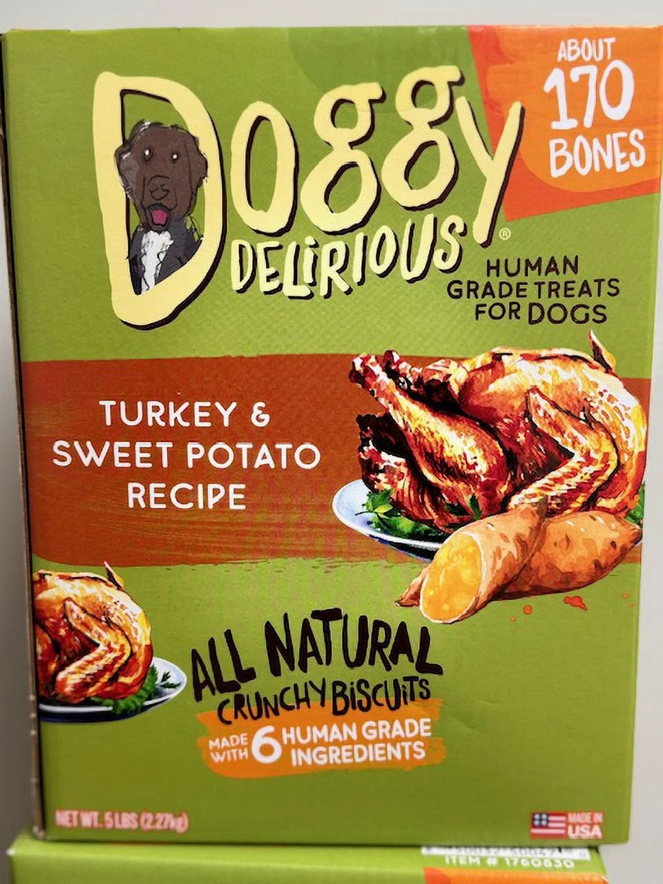 Turkey and Sweet Potato Flavor Dog Treats, 5 Pounds G50819