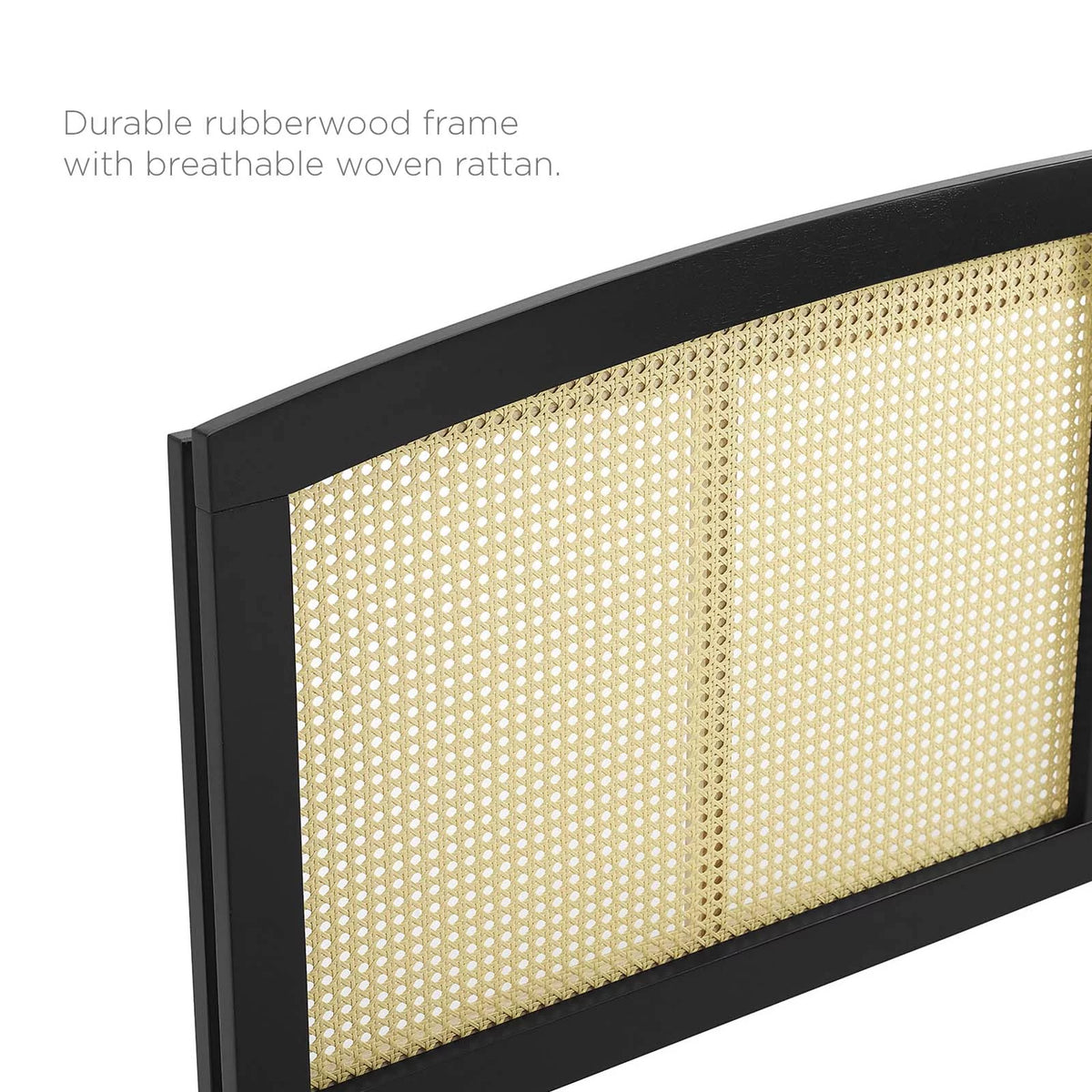 King Size Wood Black Headboard O6364