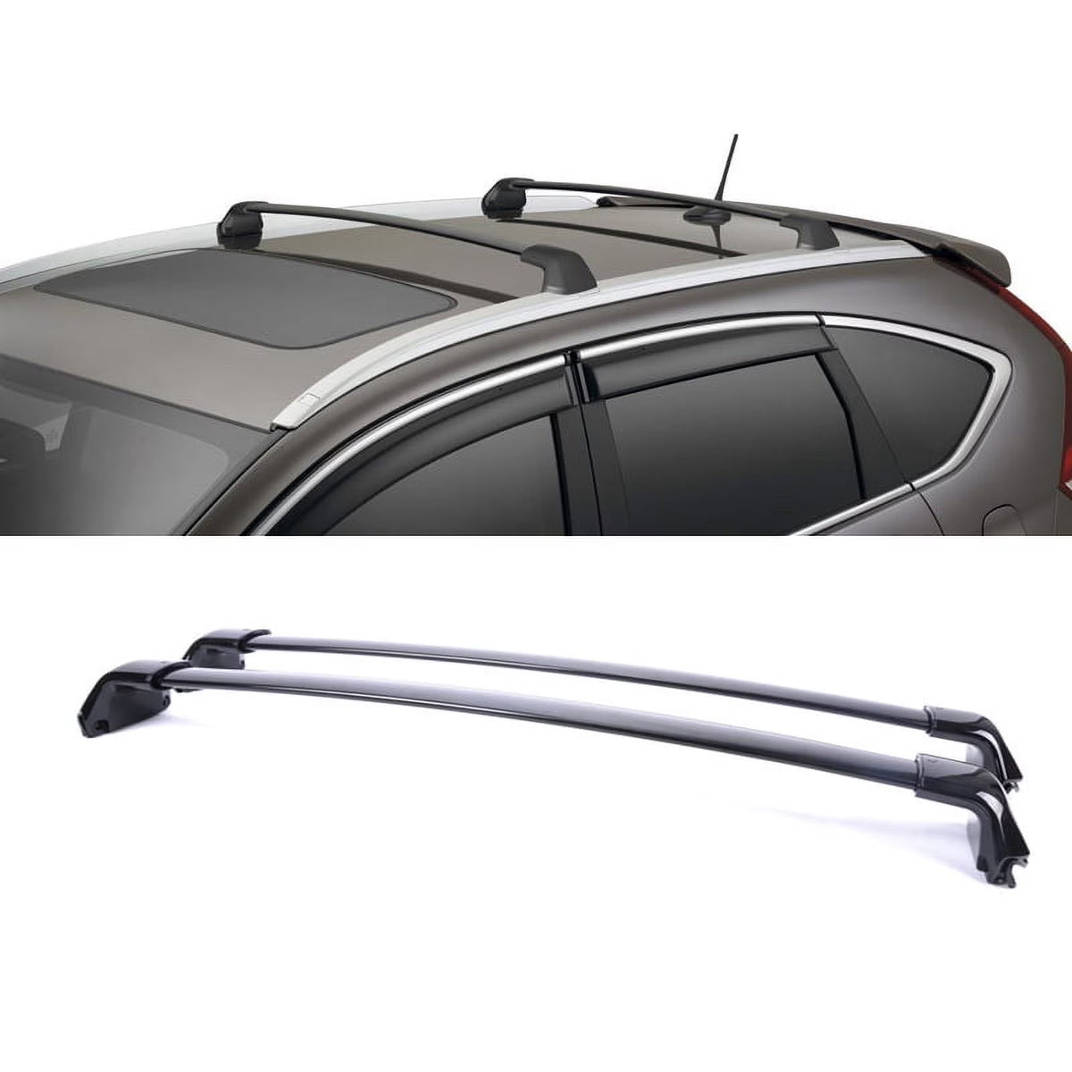 Black Aluminum Roof Rack Cross Bars For Honda CR-V Q22848