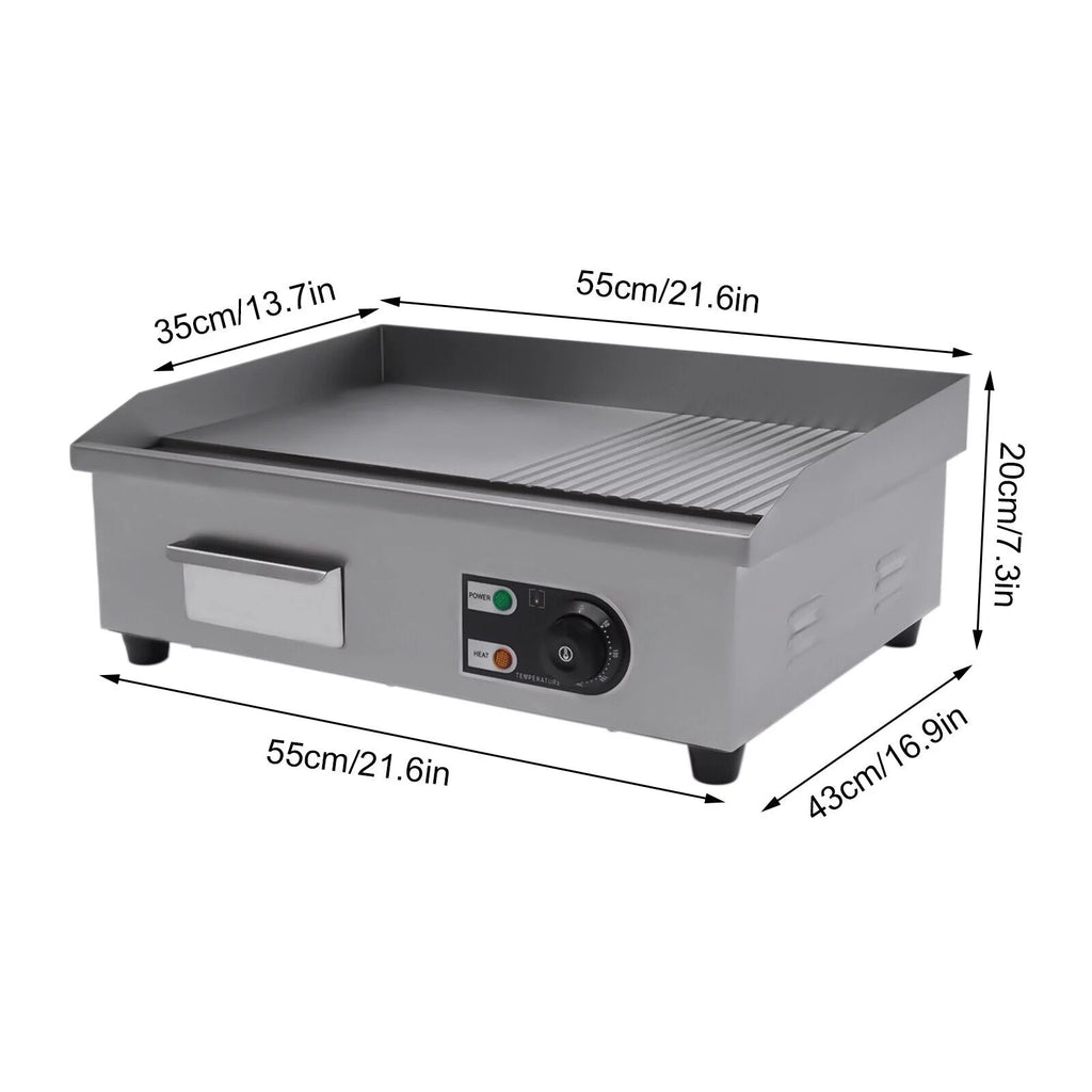 1600W 22" Electric Griddle Flat Top Grill Z911