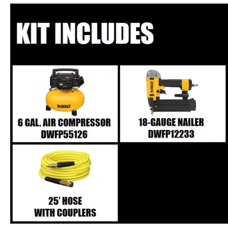 6 Gal. Brad Nailer and Pancake Air Compressor Combo Kit P122138