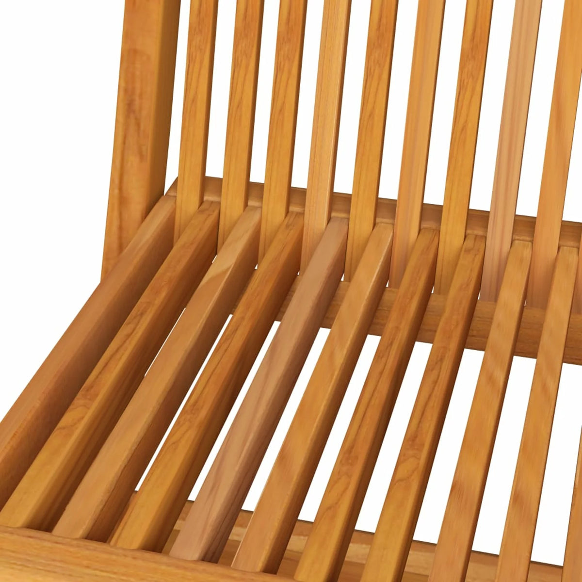 Set of 2 Taupe Cushion Teak Wood Foldable Outdoor Dining Chair E90660