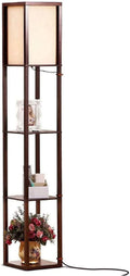 Standing Tower Floor Lamp with Shelves N121747