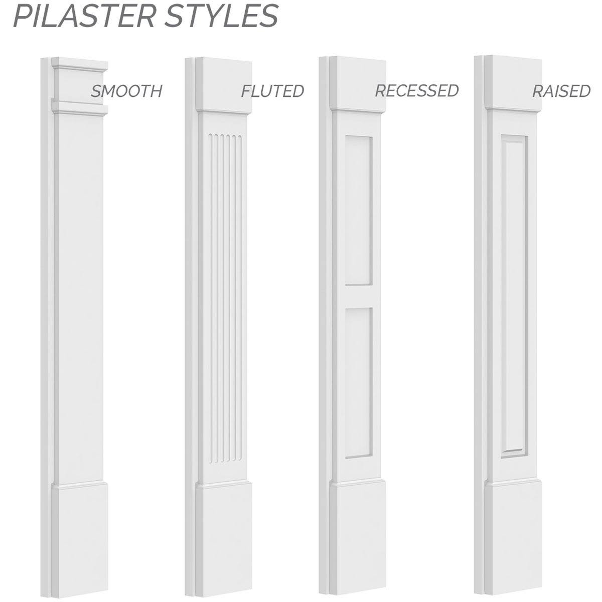 Two Equal Flat Panel PVC Pilaster G964