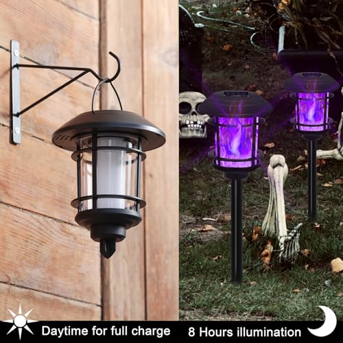 6 Pack Solar Flame Garden Lights Outdoor O9345