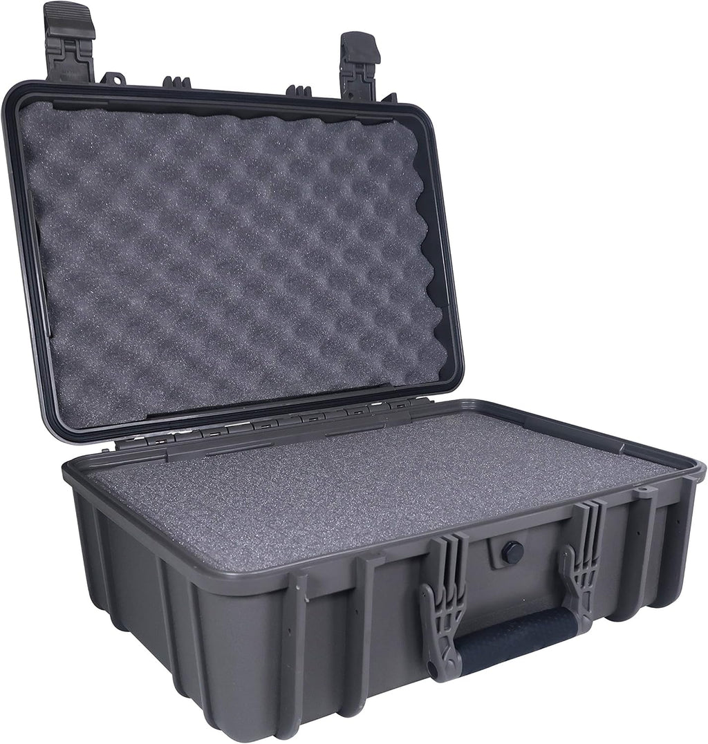 18 Medium Waterproof Protective Hard Case with Foam, Green V375