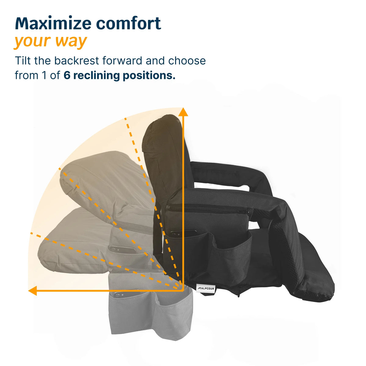 Waterproof Foldable Reclining Stadium Seat X970968
