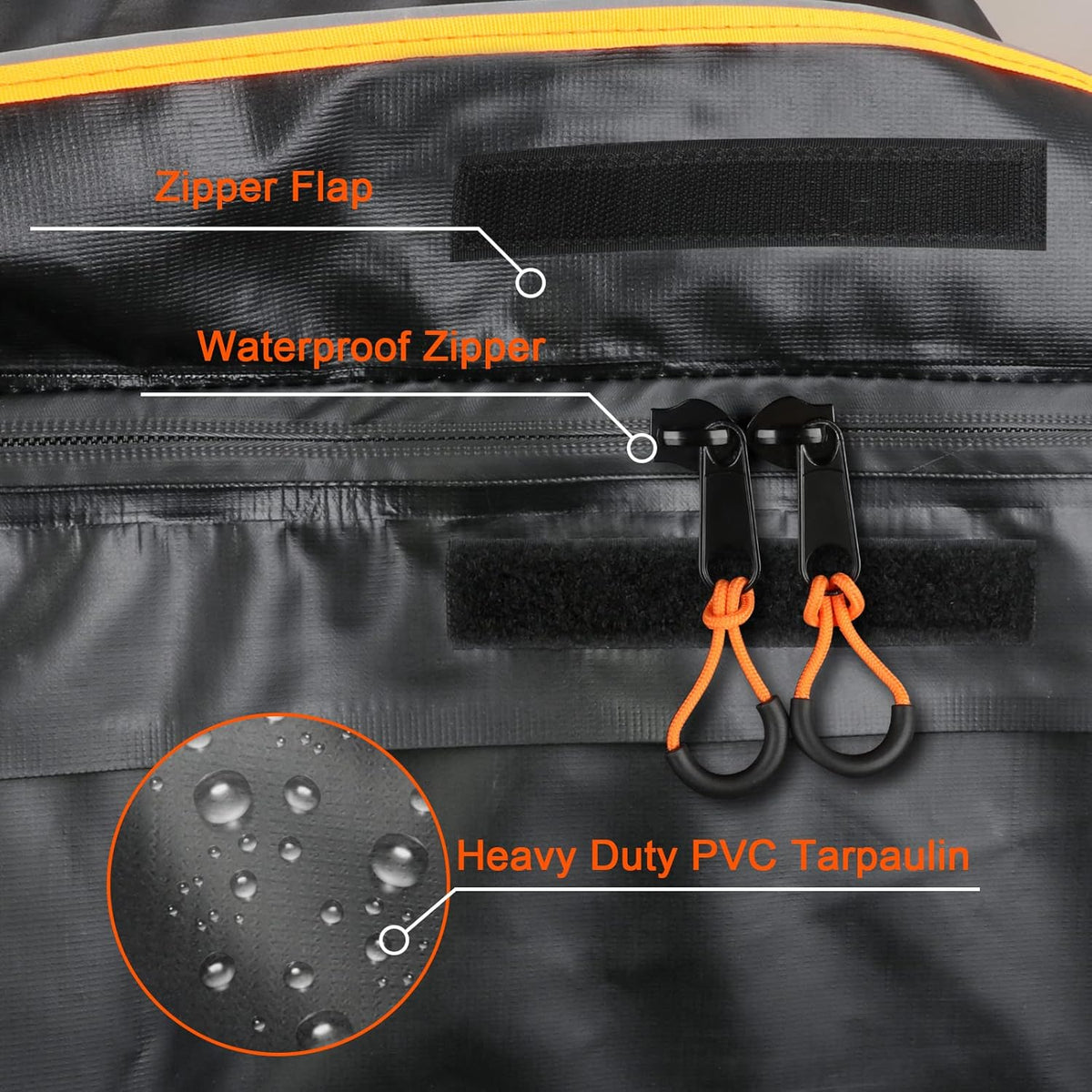 20 Cubic Feet Waterproof Soft Shell Rooftop Cargo Carrier with Reflective Strip and Anti-Slip Mat G245