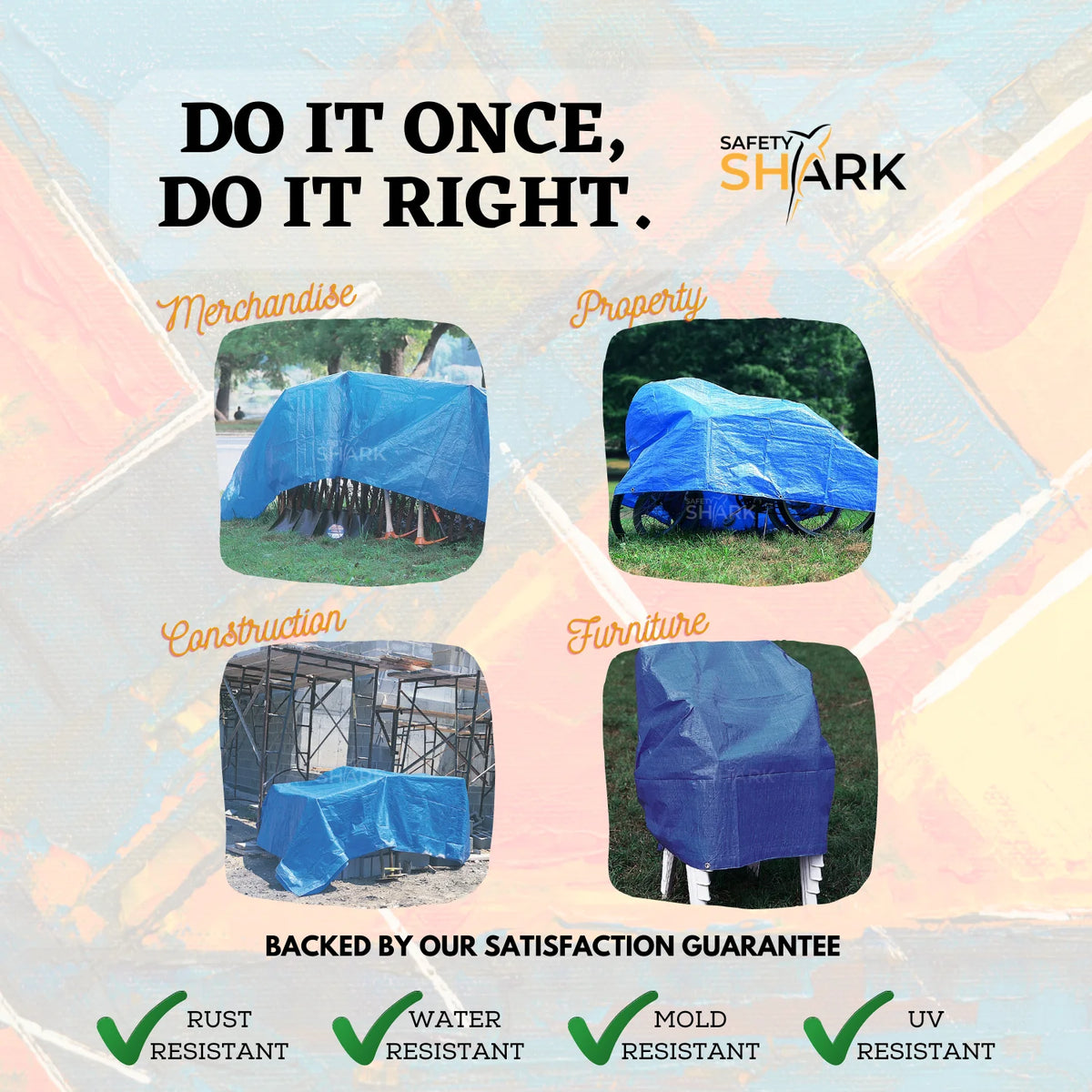 Heavy Duty Waterproof Tarp 20x20 Feet K281