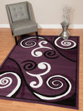 Plaza Gabriela Runner Rug, Geometric Pattern, Plum, 2'3 X 7'2" B155687