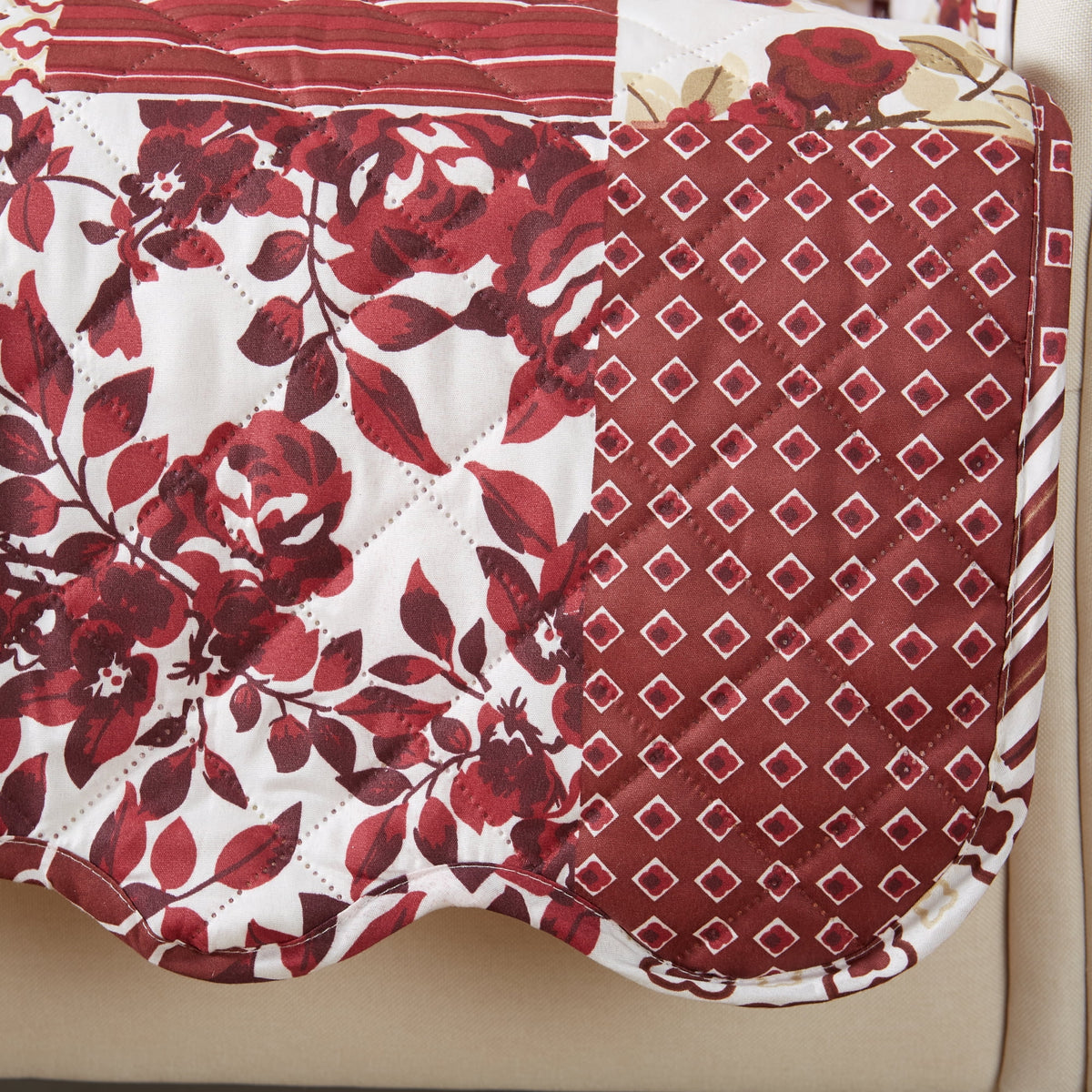 Burgundy Reversible Sofa Protector G331904