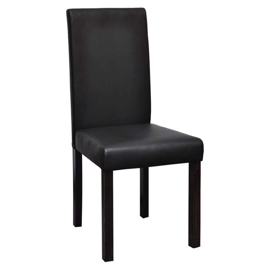 4 Piece Faux Leather High Back Armless Dining Chairs V683233