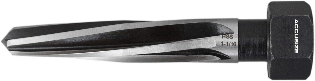 1-1/16'' by 5'' Flute Length Hex Shank H.S.S. Aligning Reamer, 7'' Oal, Spiral Flute, Pack of 2 S517