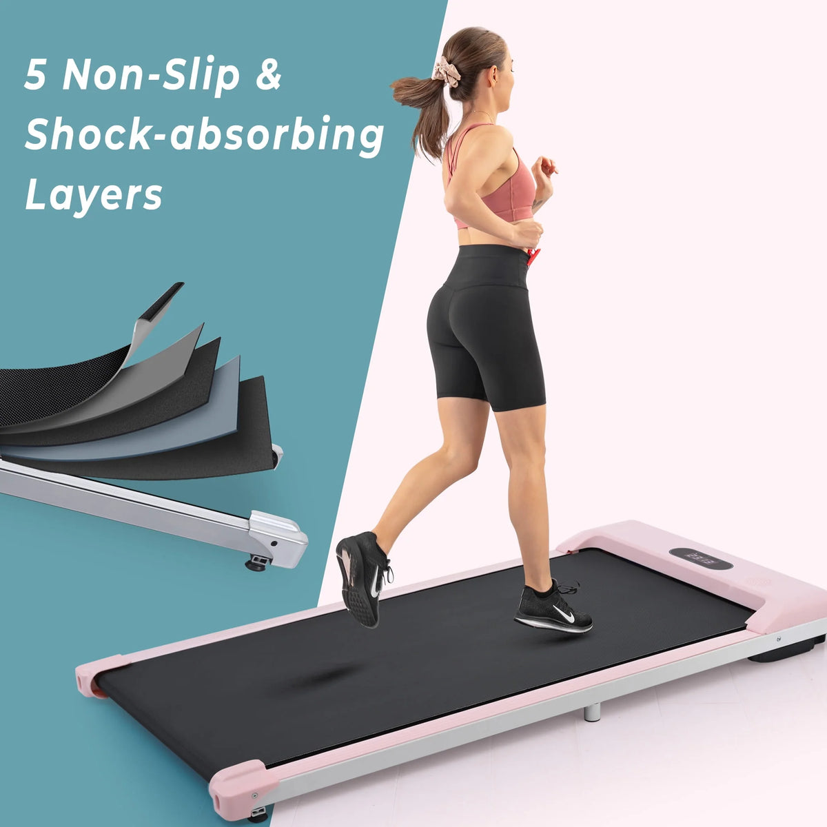 2-in-1 Under Desk Treadmill Walking Pad 2.5HP E895