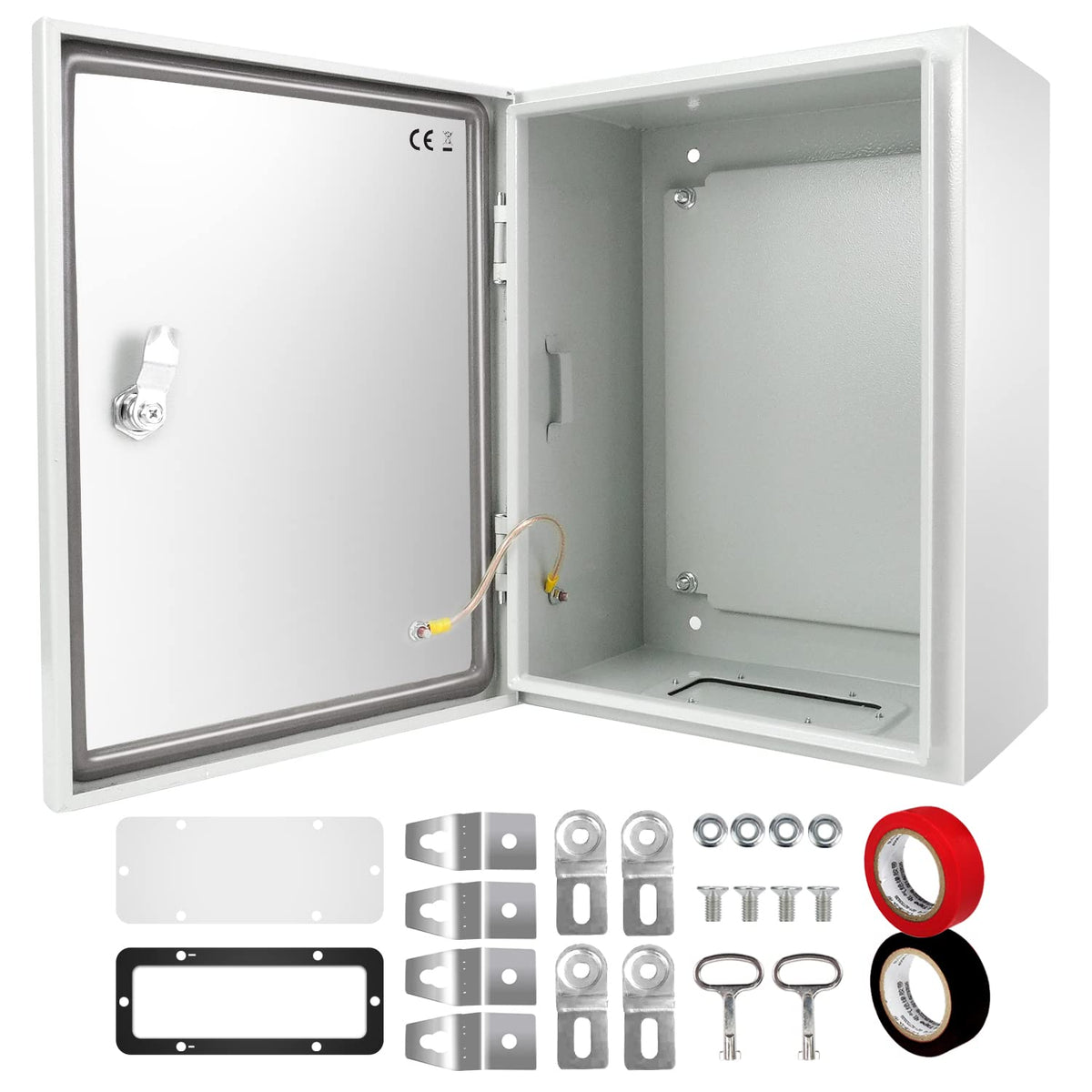 Cold-Rolled Steel NEMA 4X Electrical Enclosure with Lock & Mounting Plate A423