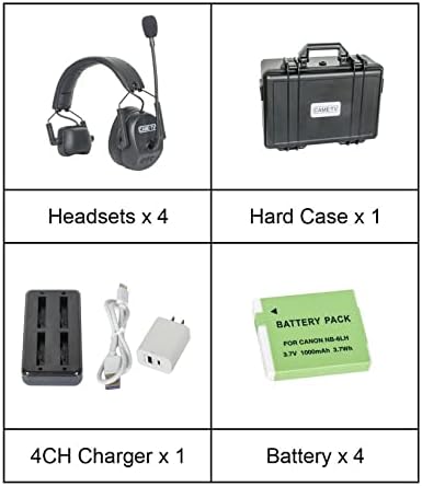 Duplex Digital Wireless Headset 4 Kit with Hardcase X551966