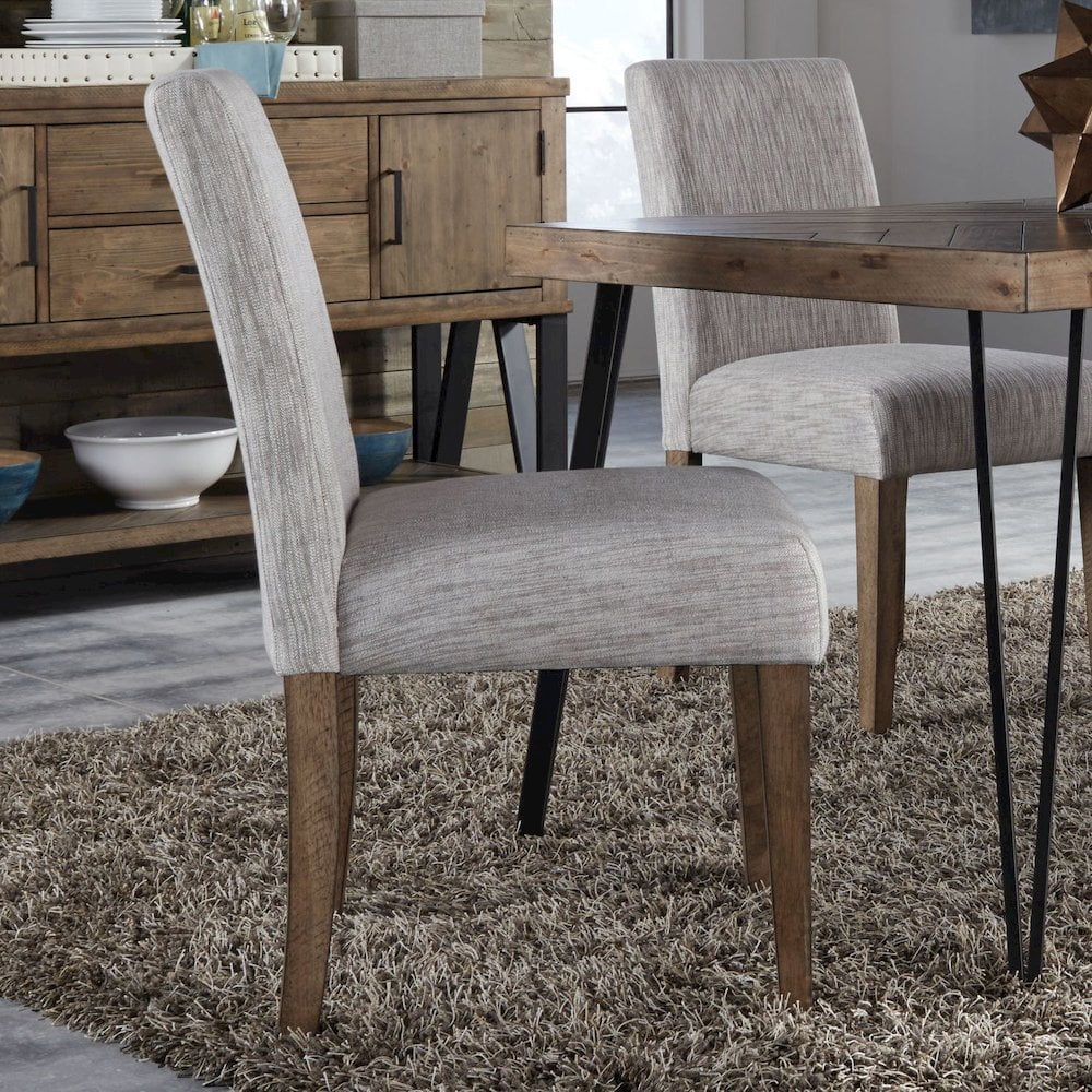 Brown Set of 2 Upholstered Side Chair P15604