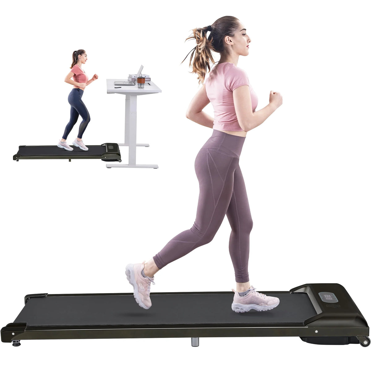 2-in-1 Under Desk Treadmill Walking Pad 2.5HP E895