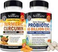 65 Billion CFU Daily Probiotic Supplement Plus Turmeric Curcumin 1500mg Complex G130