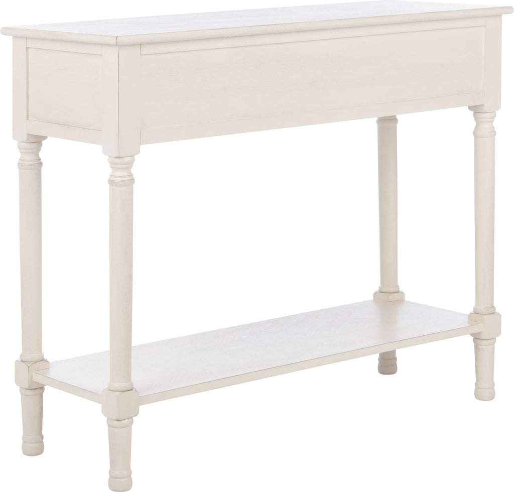 Distressed White 2 Drawer Console Table P3180