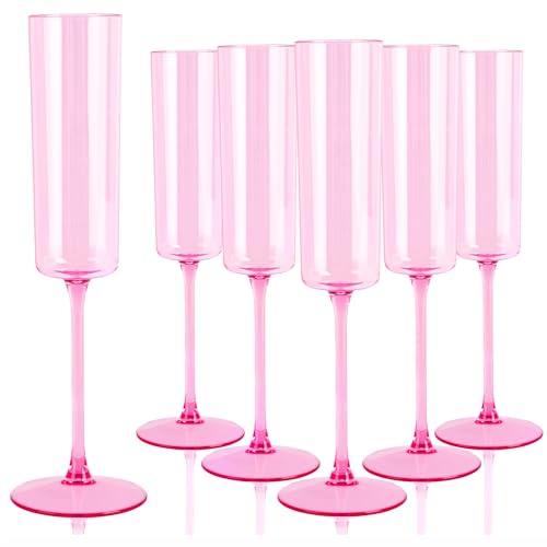 24 Pack 10 OZ Clear Plastic Wine Glasses with Stem X4862