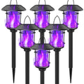 6 Pack Solar Flame Garden Lights Outdoor O9345