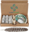 White Sage Smudge Sticks with Abalone Shell Tripod Stand Feather and White Sand N624728
