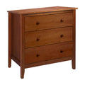 Solid Pine 3-Drawer Chest, Pecan Brown H40140