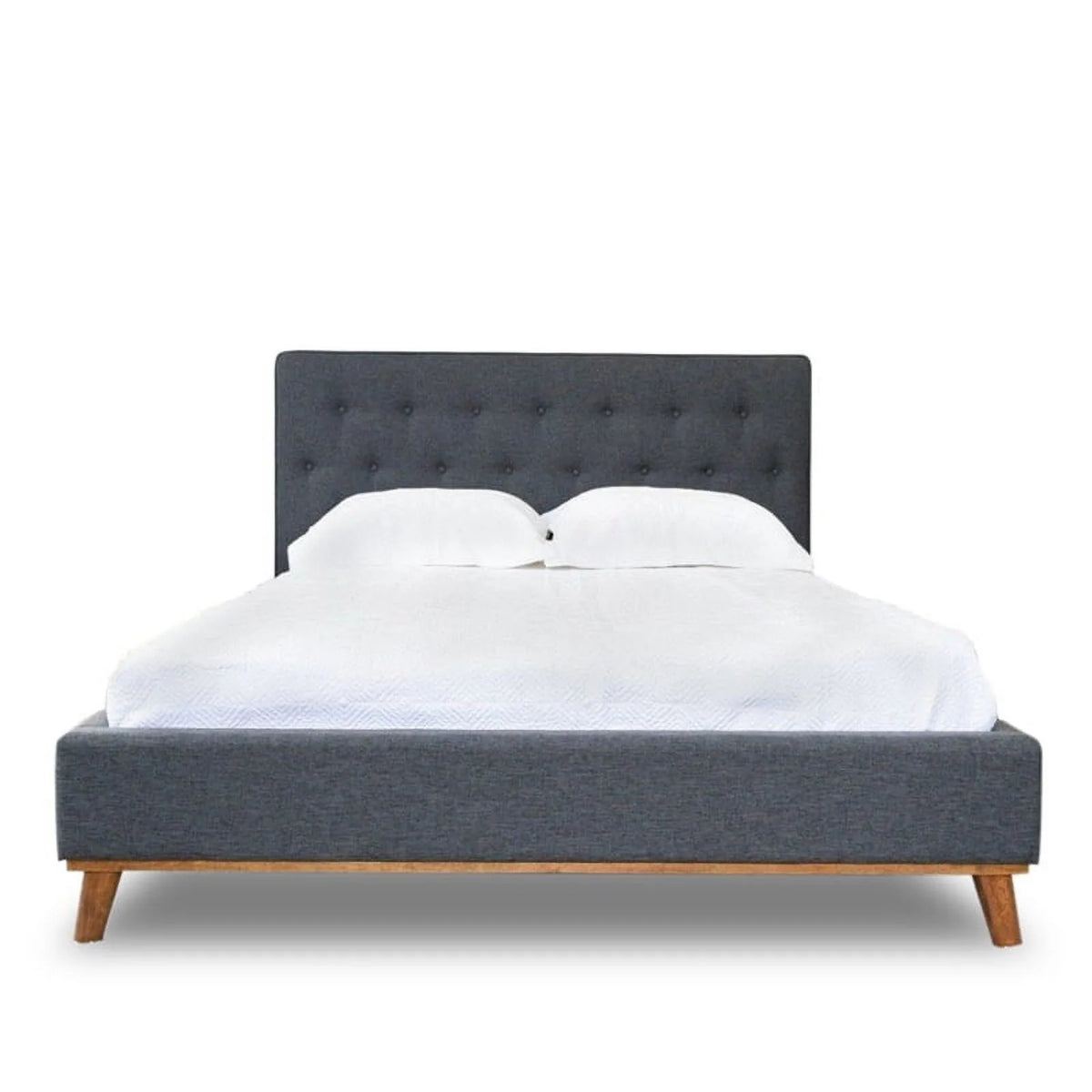 Queen Platform Bed 2 Nightstands 6-Drawer Dresser 4 Piece Set B3531