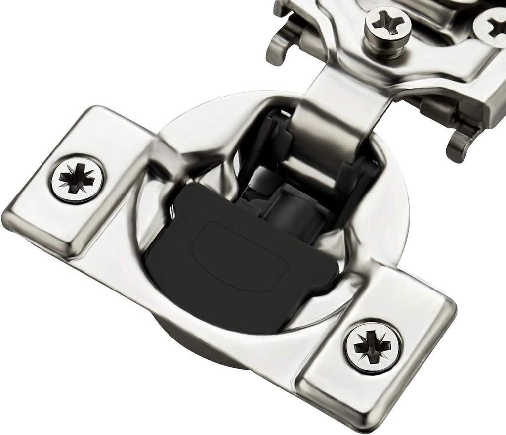 12 Pack 6 Pairs 1/2 inch Overlay Soft Close Satin Nickel Stainless Steel Concealed Hinges L35858