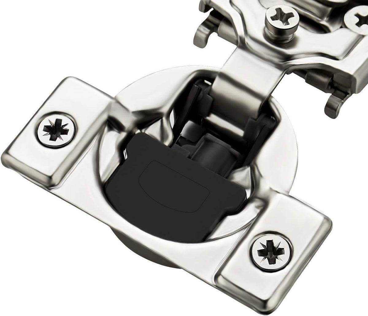 12 Pack 6 Pairs 1/2 inch Overlay Soft Close Satin Nickel Stainless Steel Concealed Hinges L35858