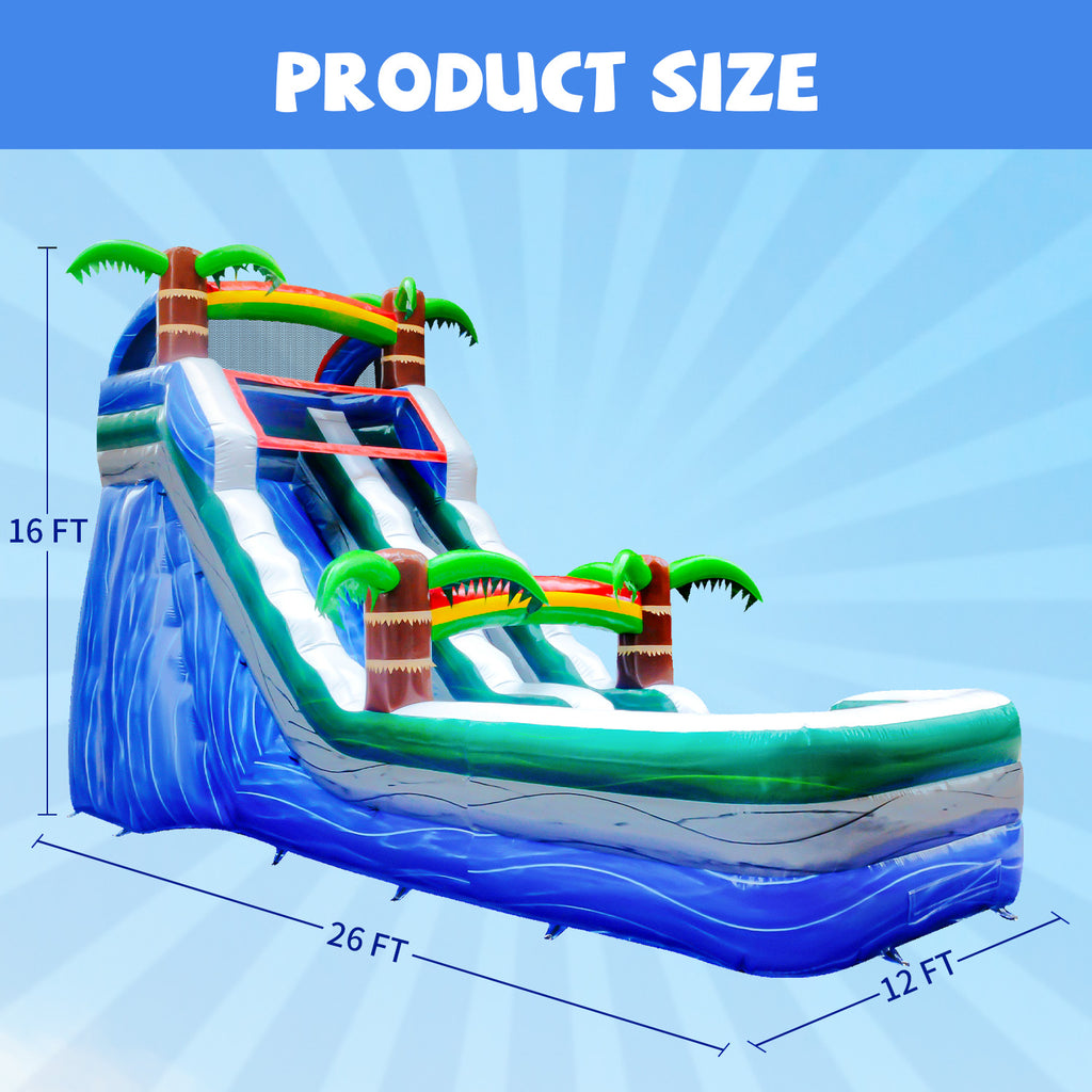 16 ft Inflatable Water Slide with Air Blower E613454