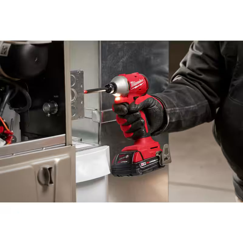 18-Volt Lithium-Ion Compact Brushless Cordless 1/4 in. Impact Driver Kit with 2.0 Ah Battery G156