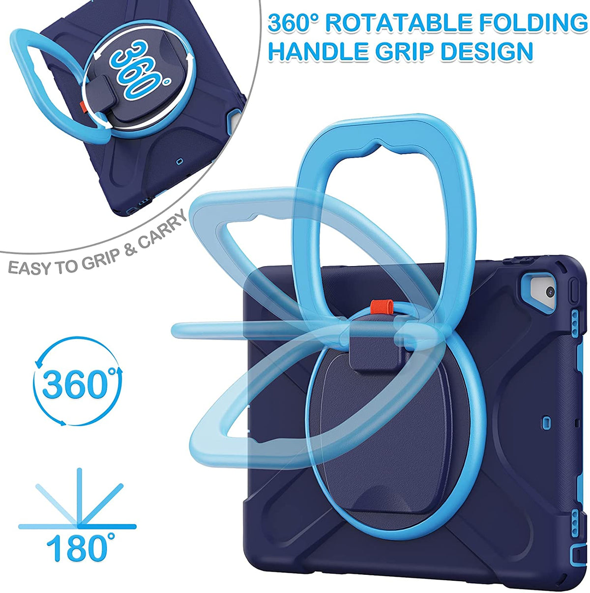 Shockproof Case with Pen Holder, Swivel Stand and Shoulder Strap B463816
