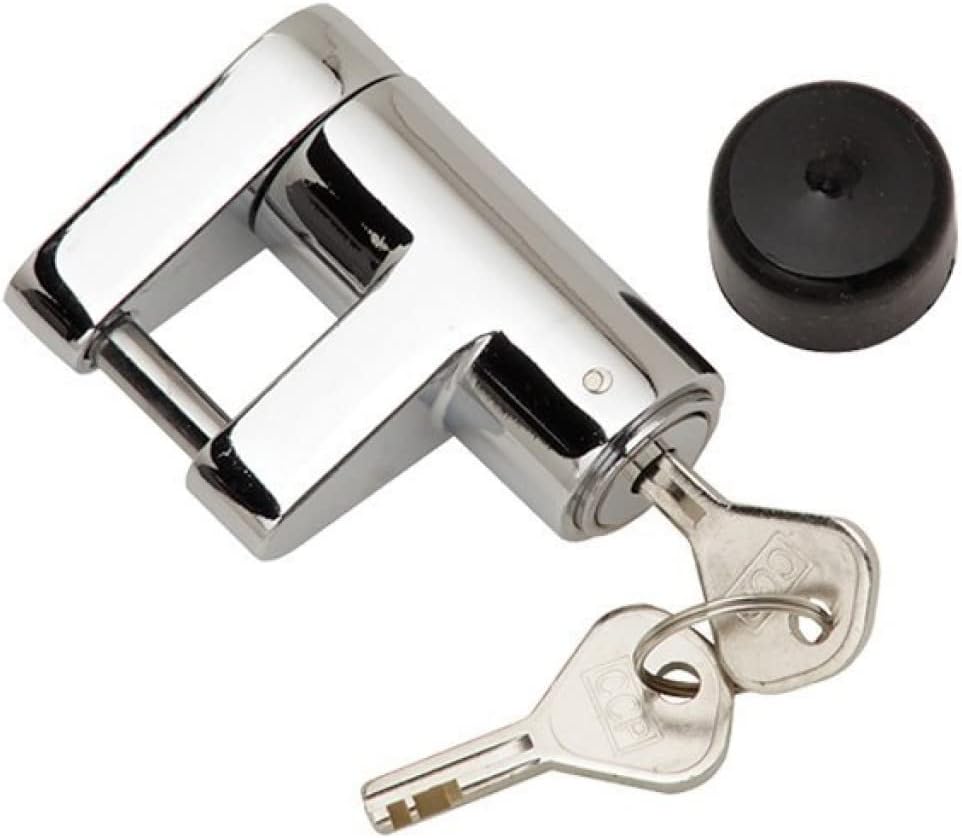 Trailer Coupler Lock Chrome Pack of 2 B958