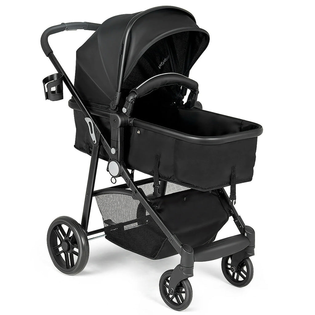 2 In 1 Foldable Baby Stroller Black V6655