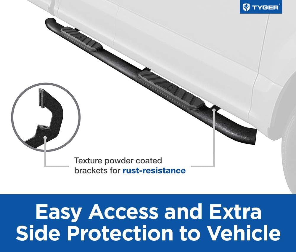 Textured Black 3.5" Side Step Nerf Bars L6277