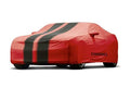 Outdoor Car Cover in Red with Black Stripes Q96748