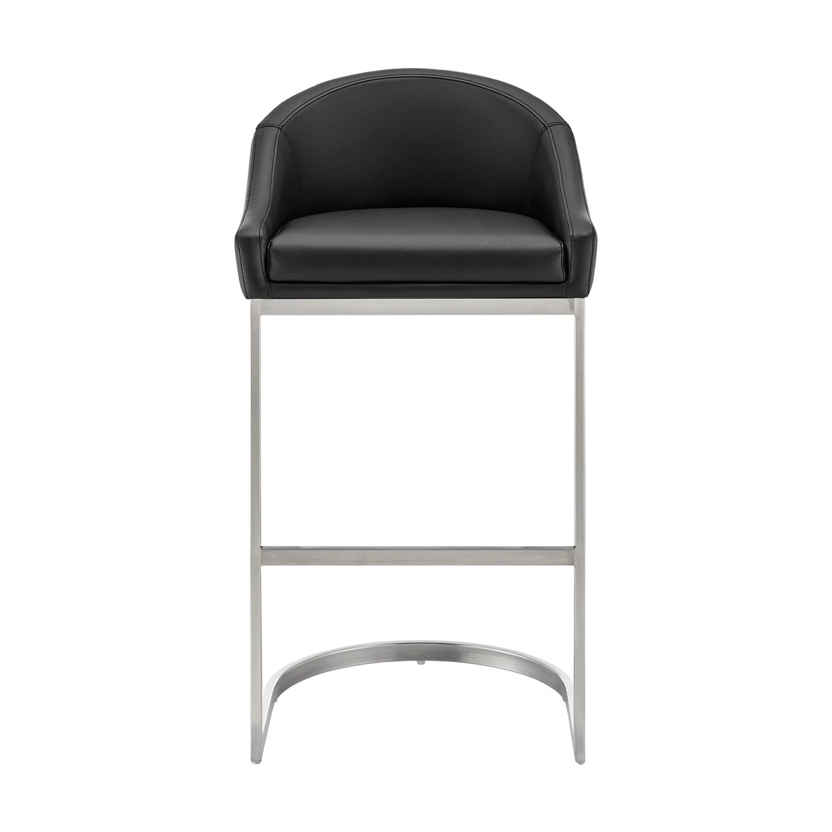 24 Inch Black Faux Leather Counter Stool P427101