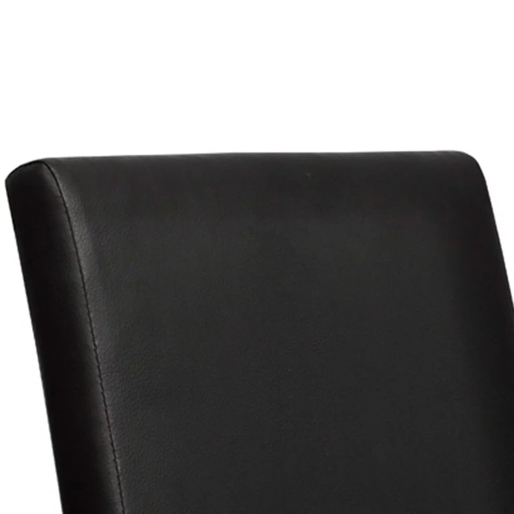 4 Piece Faux Leather High Back Armless Dining Chairs V683233