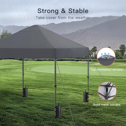 10x10ft Pop Up Canopy Tent with Wheel Cover Bag, White V2147