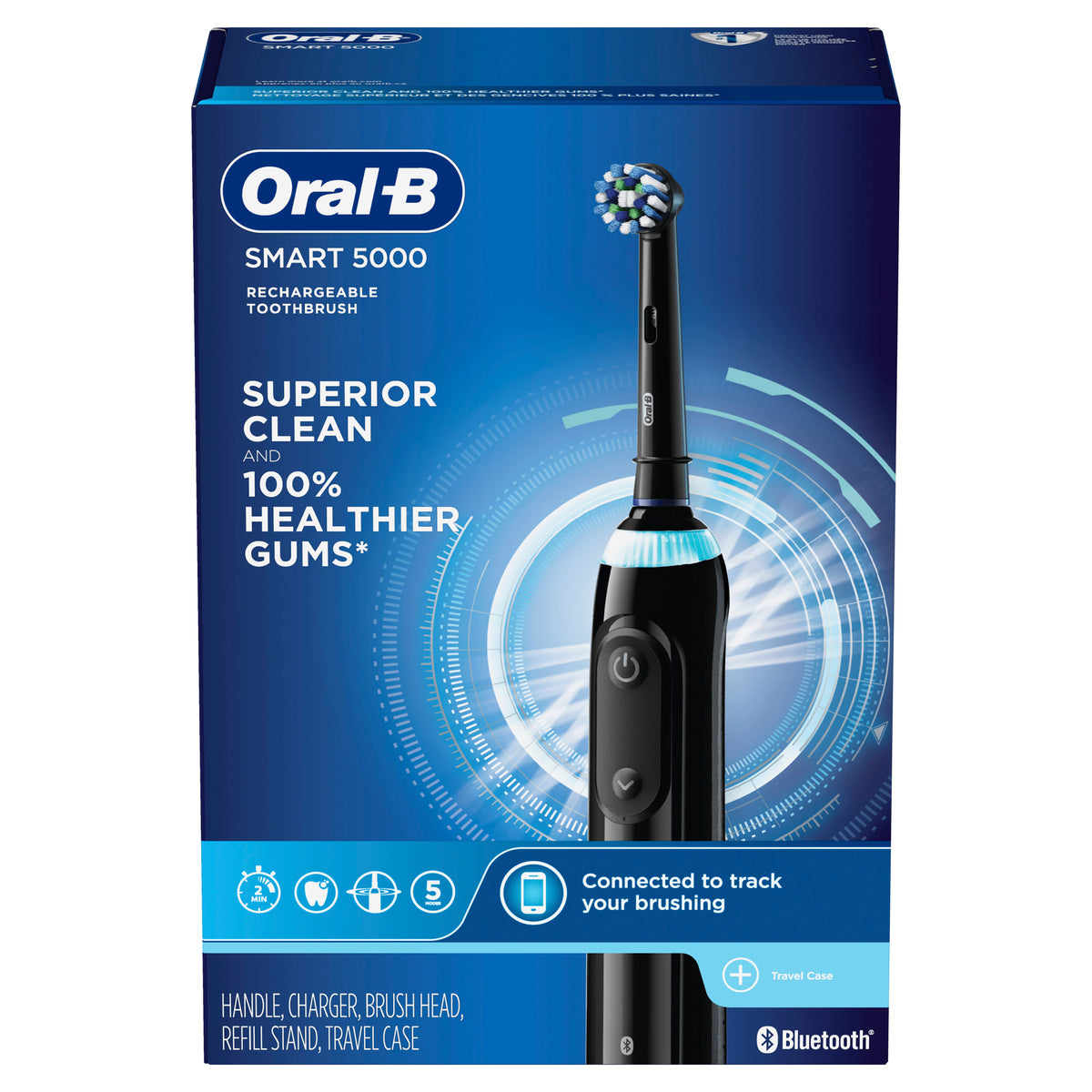 Black Electric Toothbrush with Bluetooth Connectivity T62107